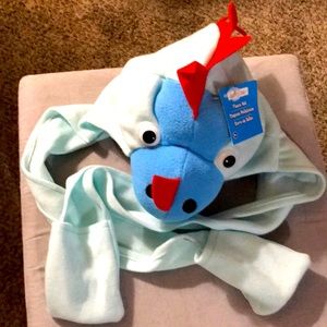 Adorable child’s fleece dinosaur hat